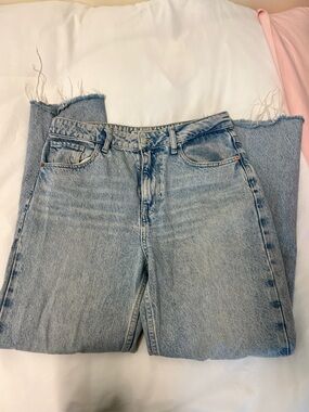 Zara Light Blue Straight Leg Jeans